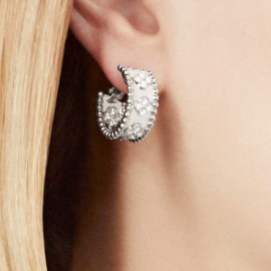 Pendientes Abby | Diamante/Plata