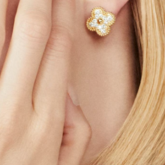 Pendientes Coki | Diamante / Oro