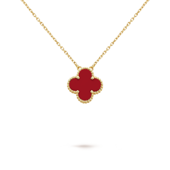 COLLAR TREBOL DE CUATRO HOJAS LAVISH | ROJO