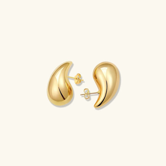 Pendientes de Gotas de Agua en Oro | Elegancia Radiante